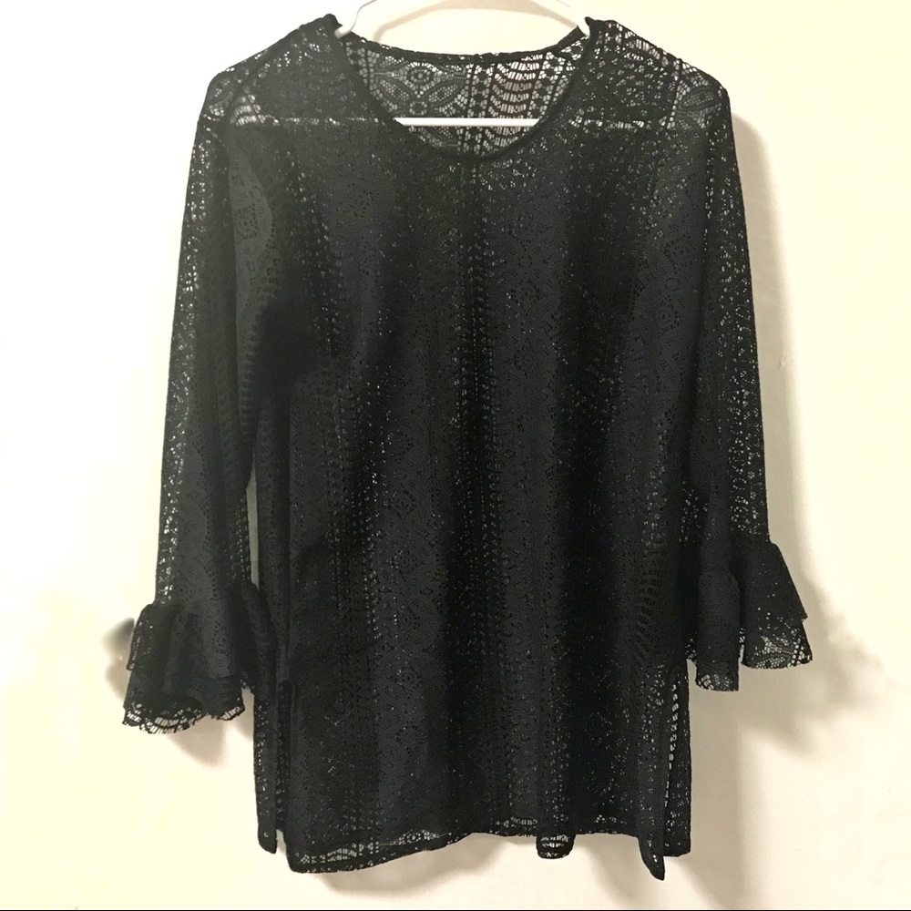 Boho Long-sleeved Top (See-through)
